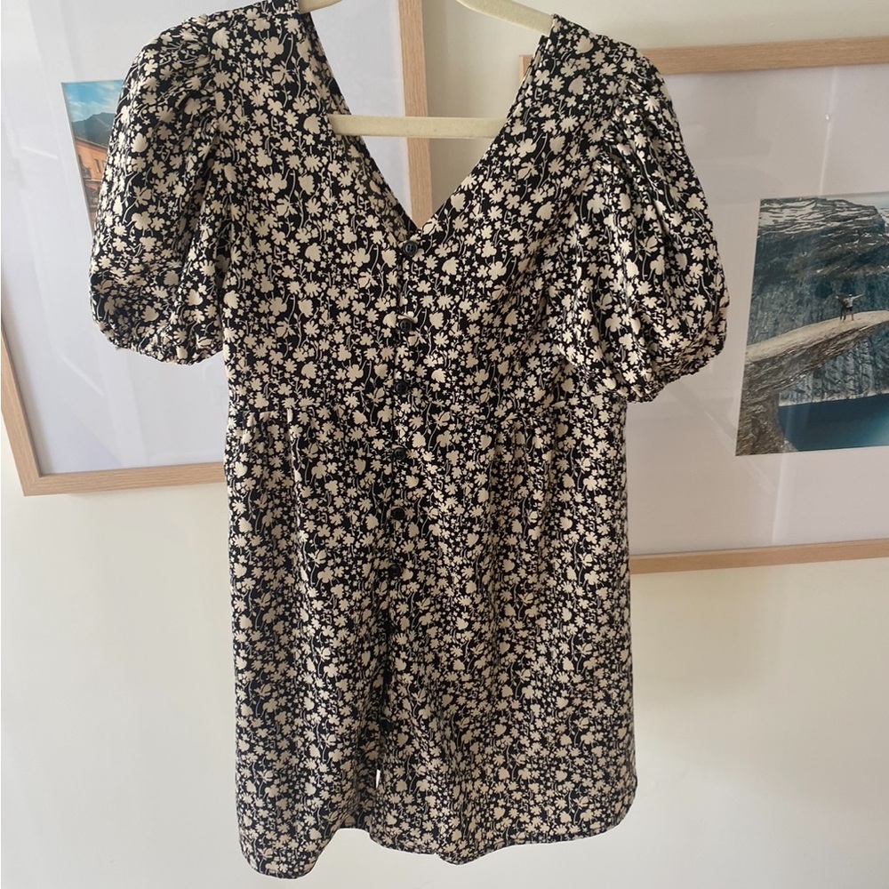 Zara black and white dress